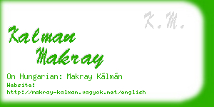 kalman makray business card