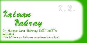 kalman makray business card